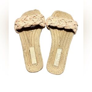 ASOS Tan woven espadrille sandals size 9
